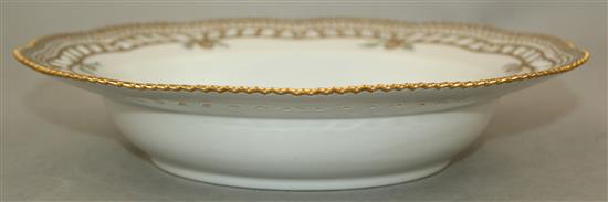 A Royal Copenhagen Flora Danica soup dish, 24.5cm.